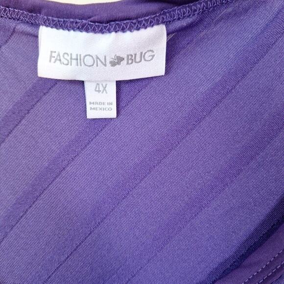 Fashion Bug Purple Ruffled Tank Top Sequins Women Size 4X - Picture 3 of 5